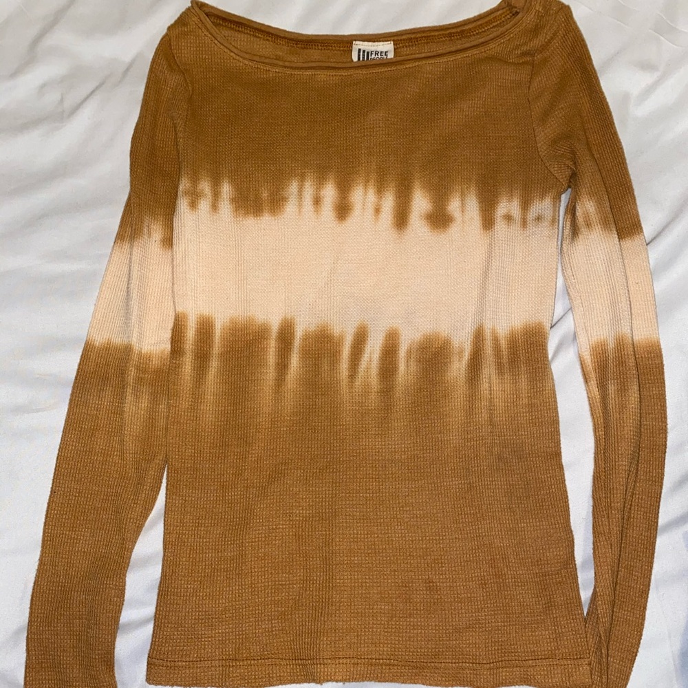 Free People tie dye long sleeve top